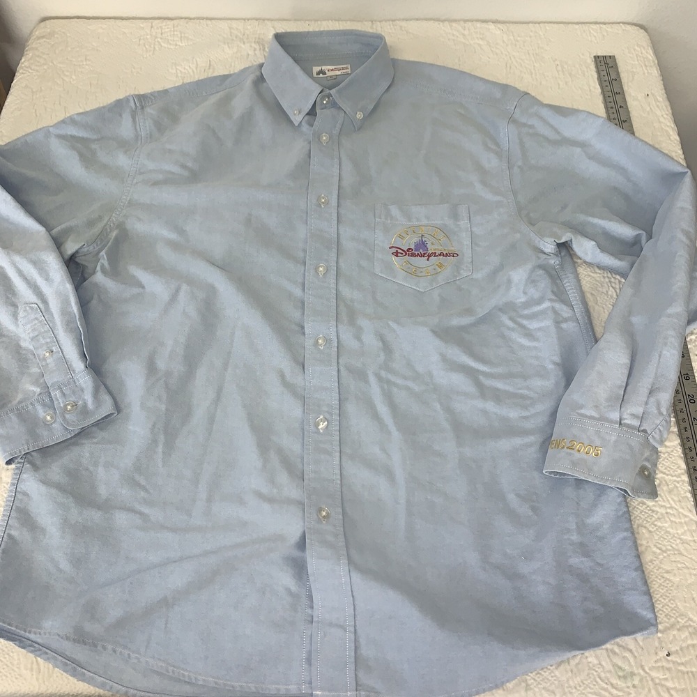 Hong Kong Disneyland Grand Opening Team Shirt Cast Employee Sz XL Vintage Button
